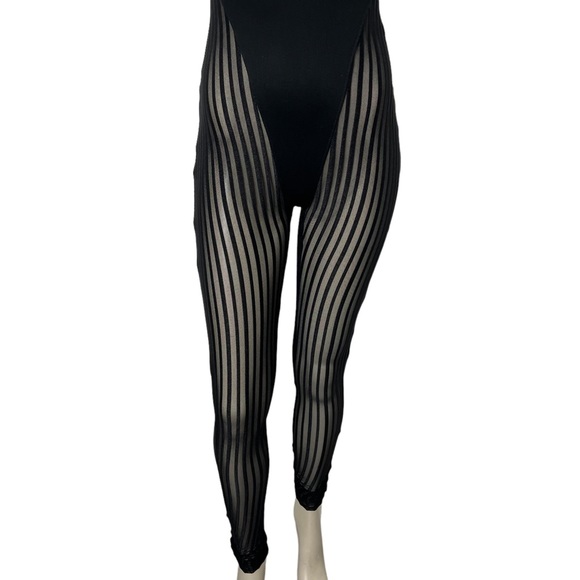 SOLD/Sexy Black Mesh Fashion Jumpsuit - Picture 6 of 15